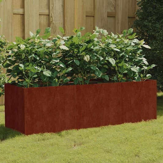 Aukštas sodo lovelis, 120x40x40cm, Corten plienas