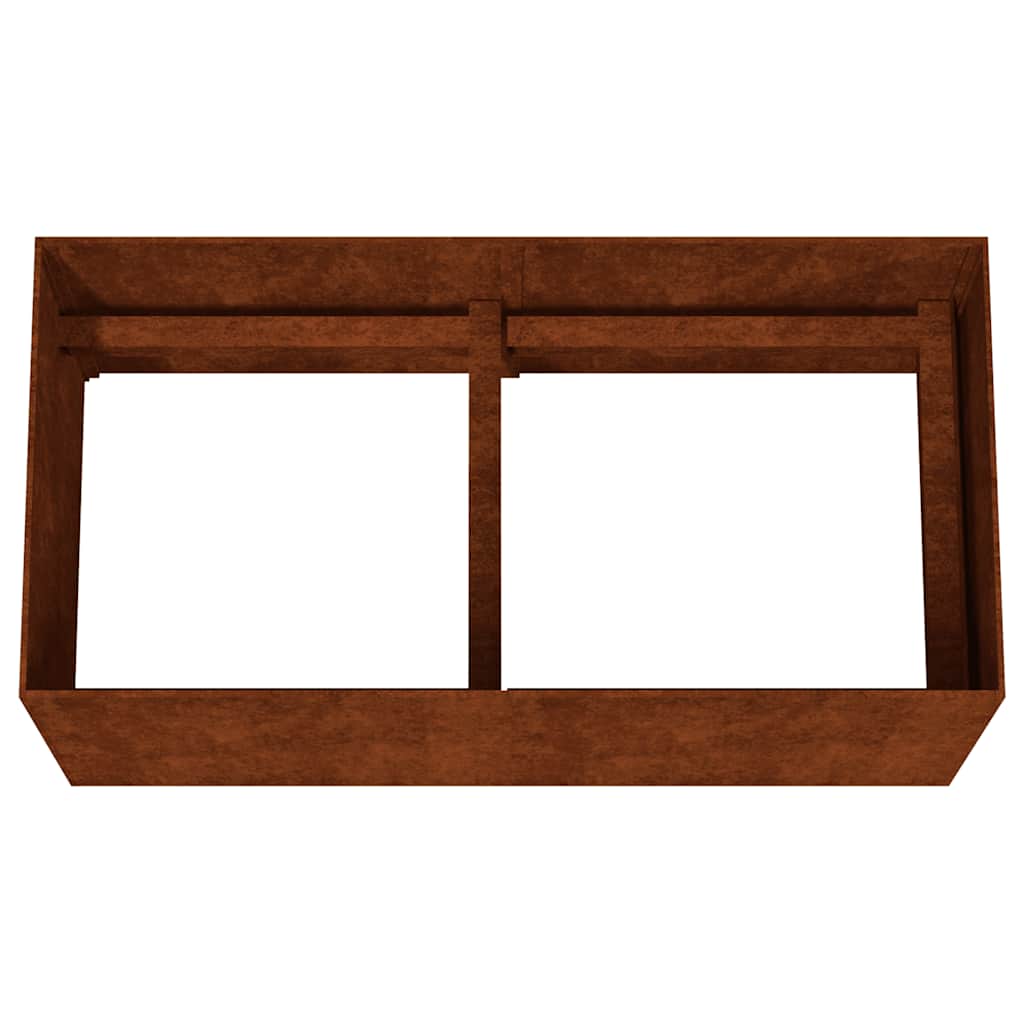 Aukštas sodo lovelis, 200x40x40cm, Corten plienas