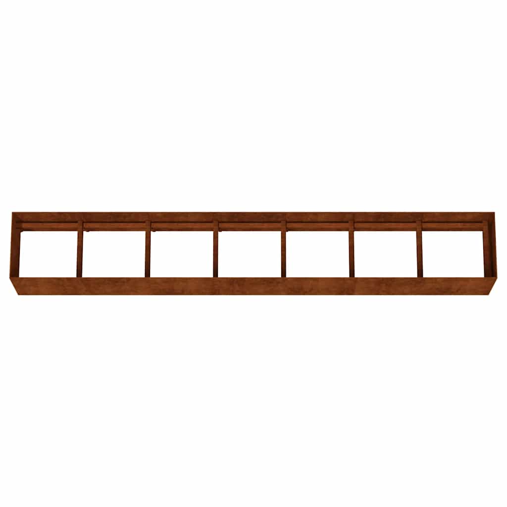Aukštas sodo lovelis, 280x40x40cm, Corten plienas