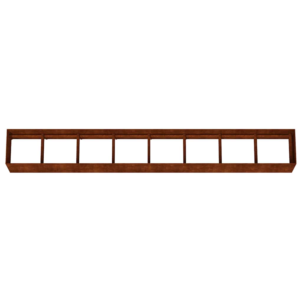 Aukštas sodo lovelis, 360x40x40cm, Corten plienas