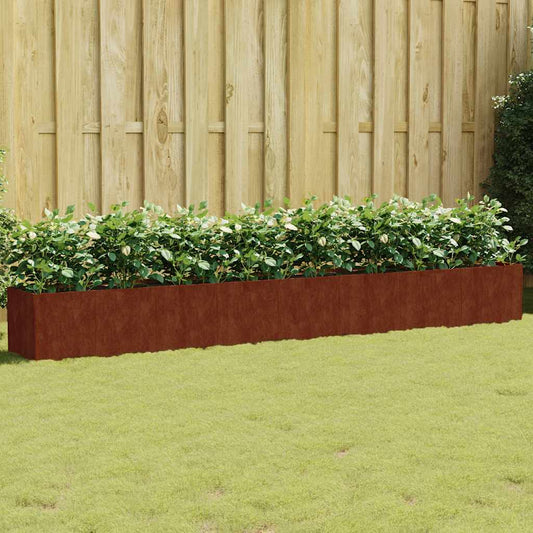 Aukštas sodo lovelis, 360x40x40cm, Corten plienas