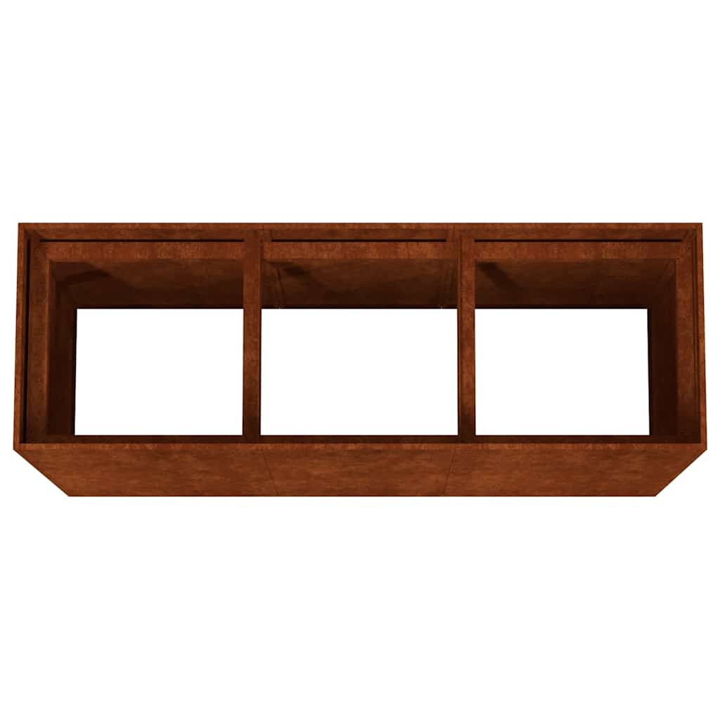 Aukštas sodo lovelis, 120x40x80cm, Corten plienas
