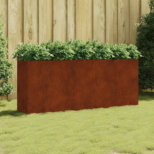Aukštas sodo lovelis, 200x40x80cm, Corten plienas