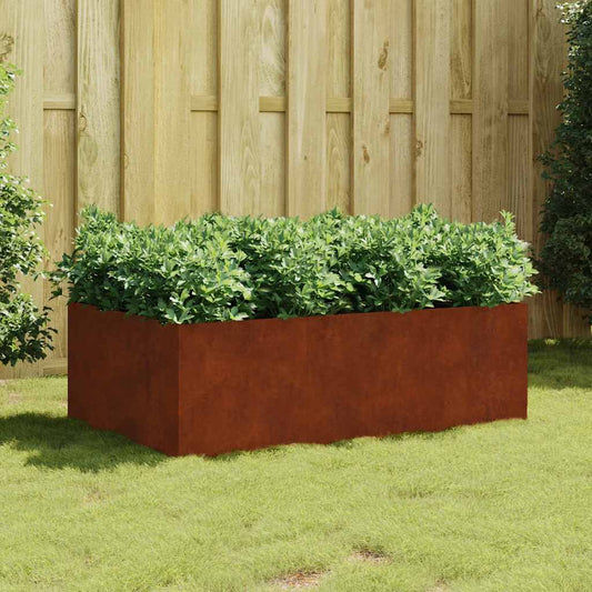 Aukštas sodo lovelis, 120x80x40cm, Corten plienas