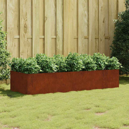 Aukštas sodo lovelis, 200x80x40cm, Corten plienas