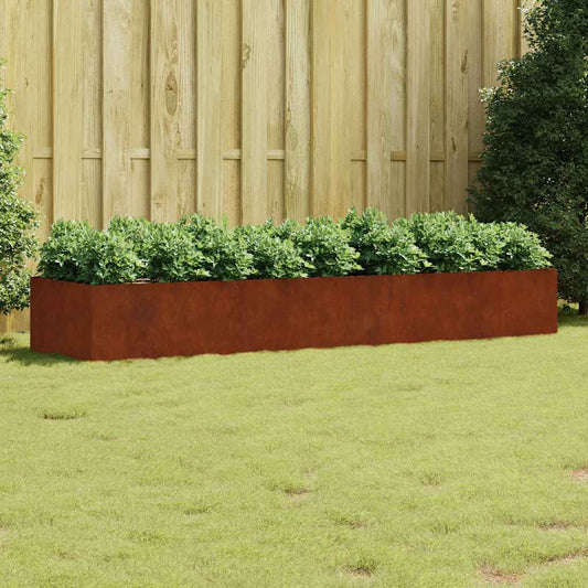 Aukštas sodo lovelis, 280x80x40cm, Corten plienas
