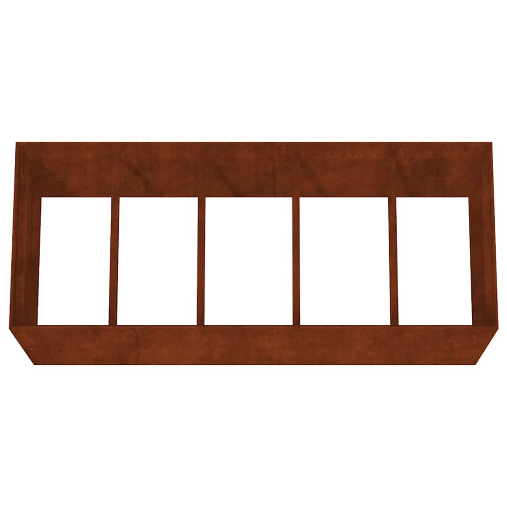 Aukštas sodo lovelis, 200x80x80cm, Corten plienas