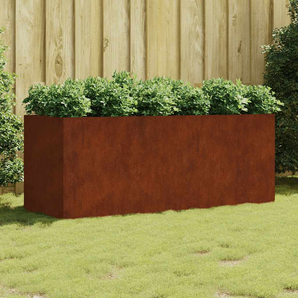 Aukštas sodo lovelis, 200x80x80cm, Corten plienas