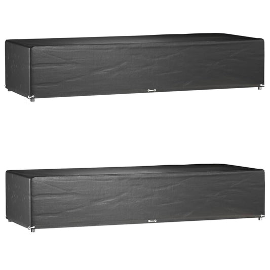 Saulės gultų uždangalai, 2vnt., 205x75x40cm, polietilenas