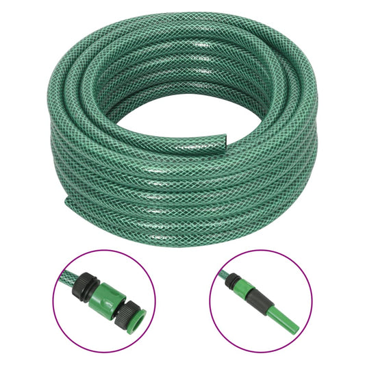 Sodo žarna su tvirtinimo detalėmis, žalia, 0,5", 20m, PVC