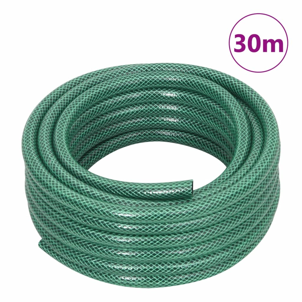 Sodo žarna su tvirtinimo detalėmis, žalia, 0,5", 30m, PVC