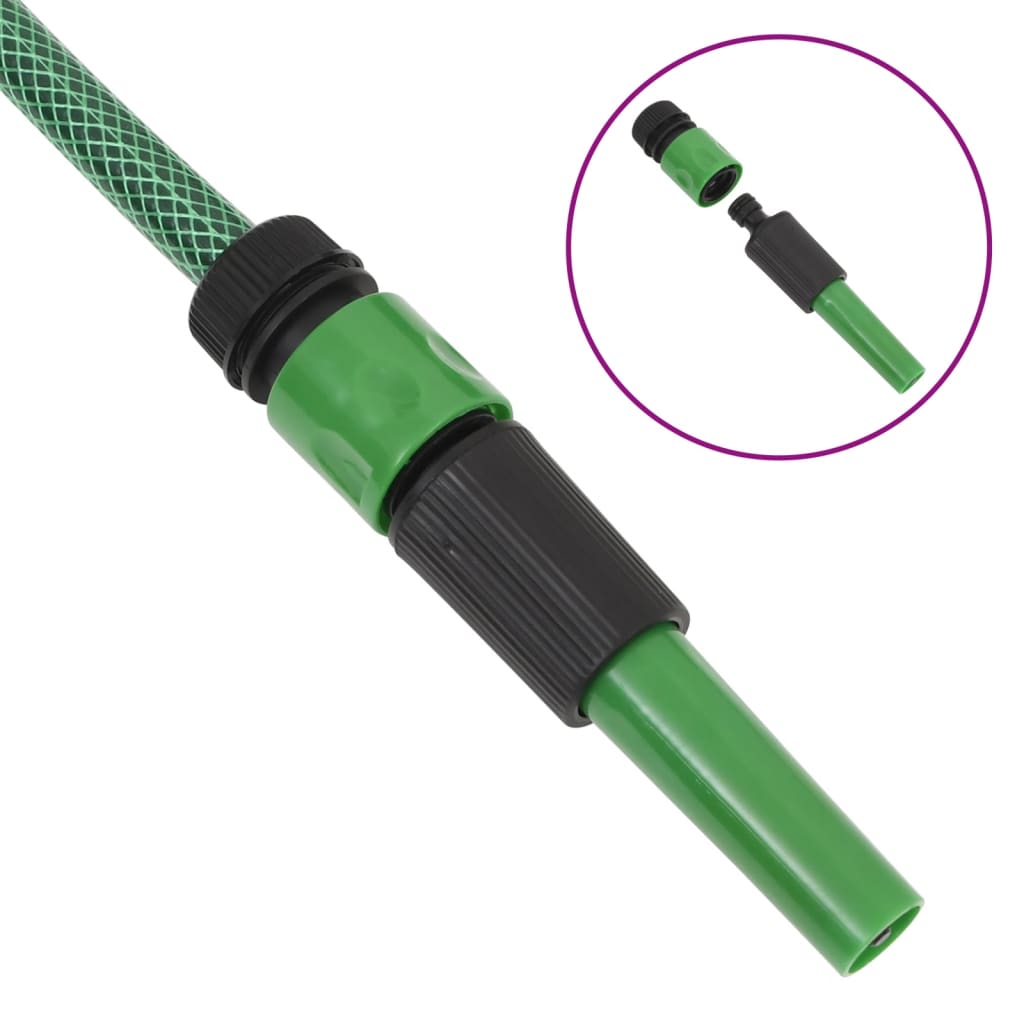 Sodo žarna su tvirtinimo detalėmis, žalia, 0,5", 30m, PVC