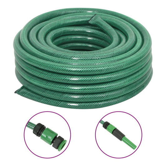 Sodo žarna su tvirtinimo detalėmis, žalia, 0,75", 20m, PVC
