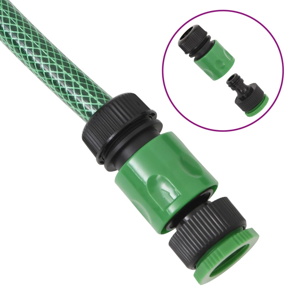 Sodo žarna su tvirtinimo detalėmis, žalia, 0,75", 20m, PVC