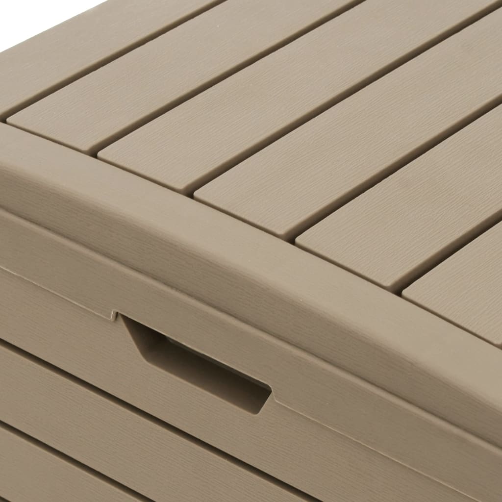 Lauko šiukšlių dėžė, šviesiai ruda, 41x41x86cm, polipropilenas