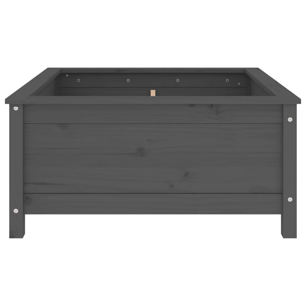 Sodo lovelis, pilkas, 82,5x82,5x39cm, pušies medienos masyvas