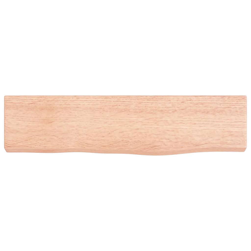 Sieninė lentyna, šviesiai ruda, 40x10x2cm, ąžuolo masyvas