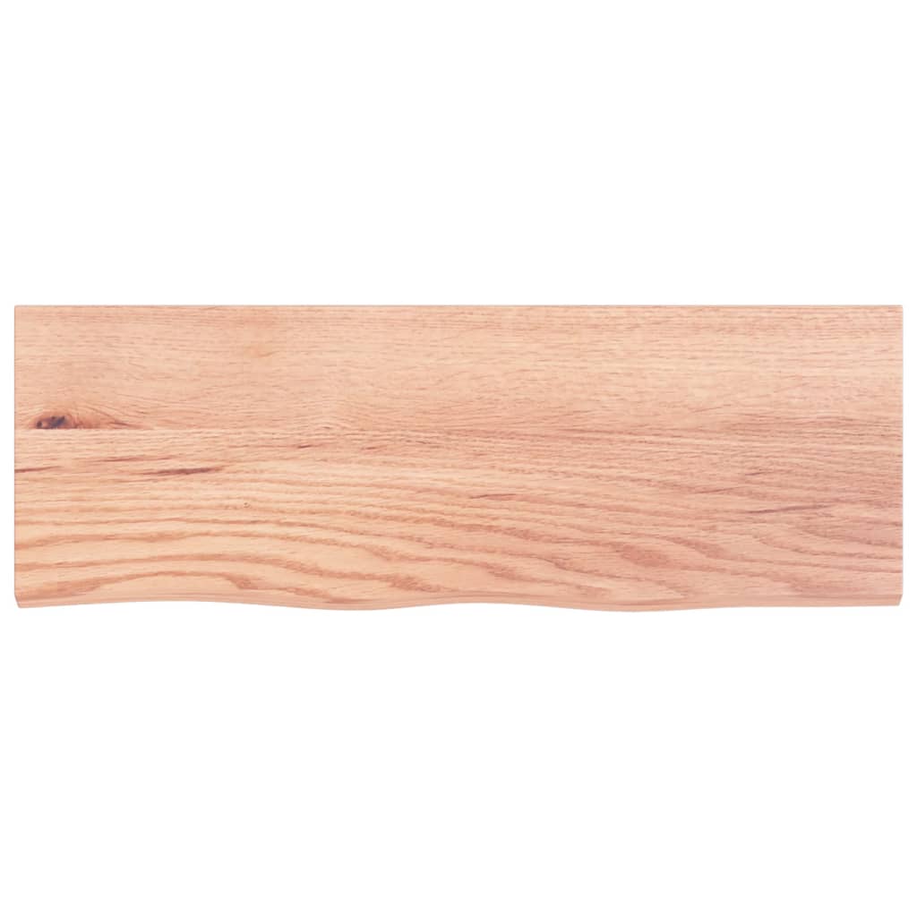 Sieninė lentyna, šviesiai ruda, 80x30x(2-4) cm, ąžuolo masyvas