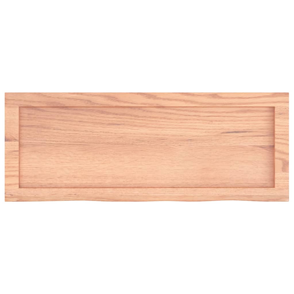Sieninė lentyna, šviesiai ruda, 80x30x(2-4) cm, ąžuolo masyvas