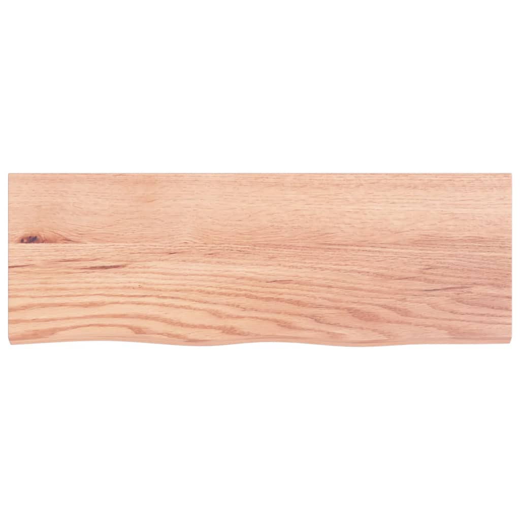 Sieninė lentyna, šviesiai ruda, 80x30x(2-6) cm, ąžuolo masyvas