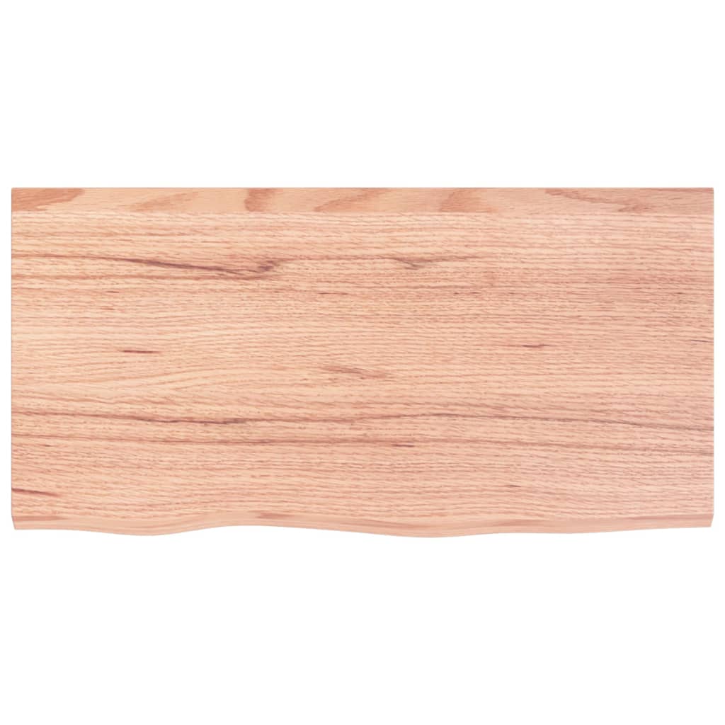 Sieninė lentyna, šviesiai ruda, 80x40x(2-6) cm, ąžuolo masyvas