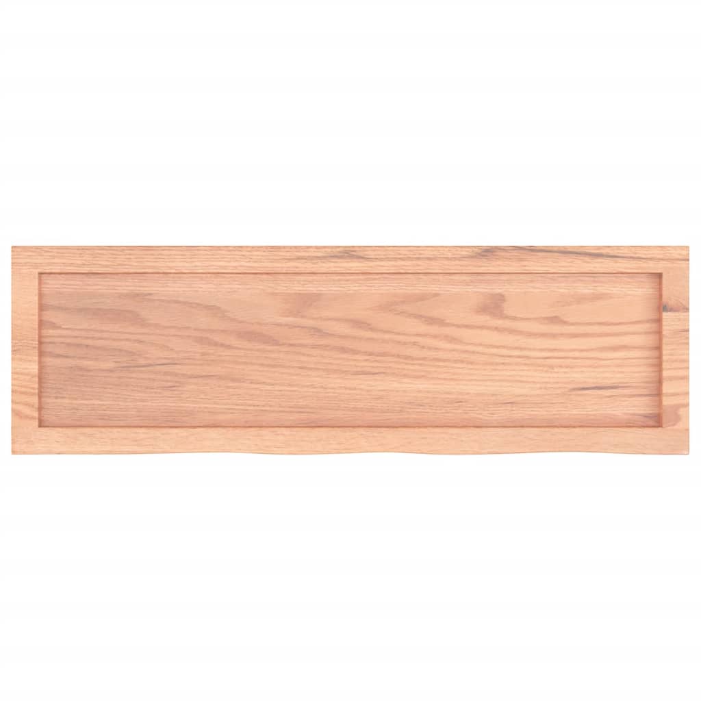 Sieninė lentyna, šviesiai ruda, 100x30x(2-6) cm, ąžuolo masyvas