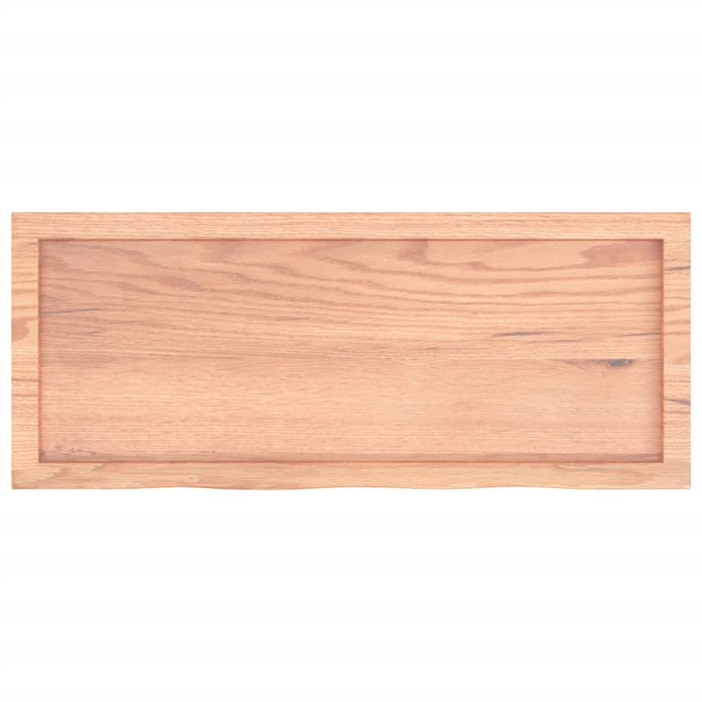 Sieninė lentyna, šviesiai ruda, 100x40x(2-4) cm, ąžuolo masyvas