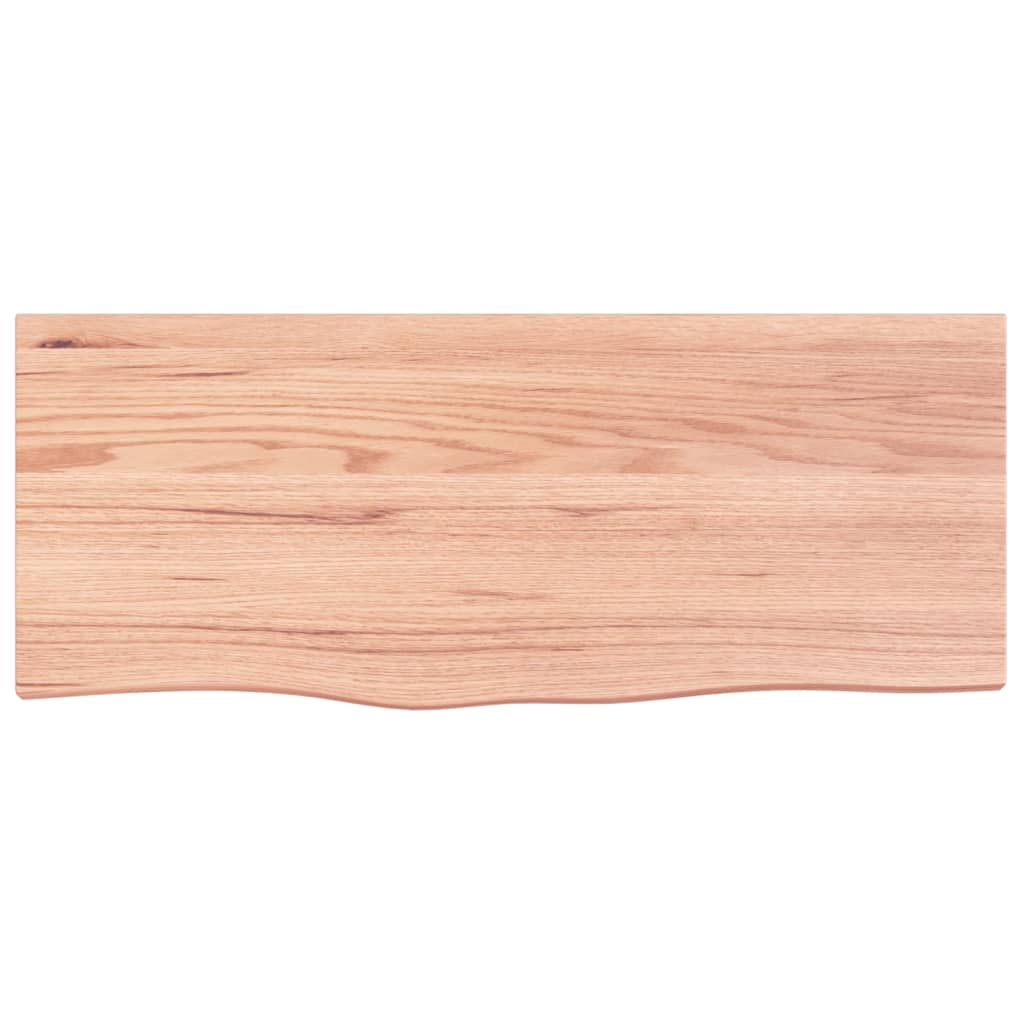 Sieninė lentyna, šviesiai ruda, 100x40x(2-6) cm, ąžuolo masyvas