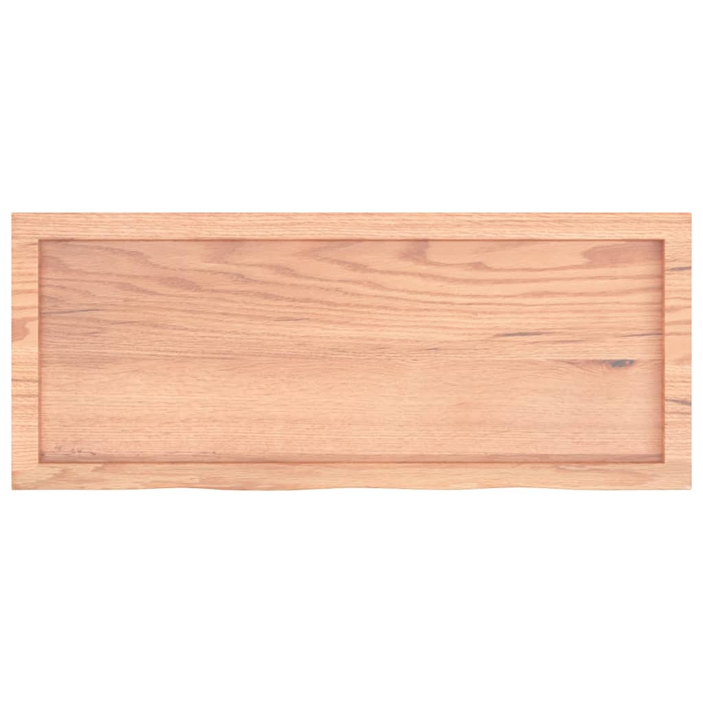 Sieninė lentyna, šviesiai ruda, 100x40x(2-6) cm, ąžuolo masyvas