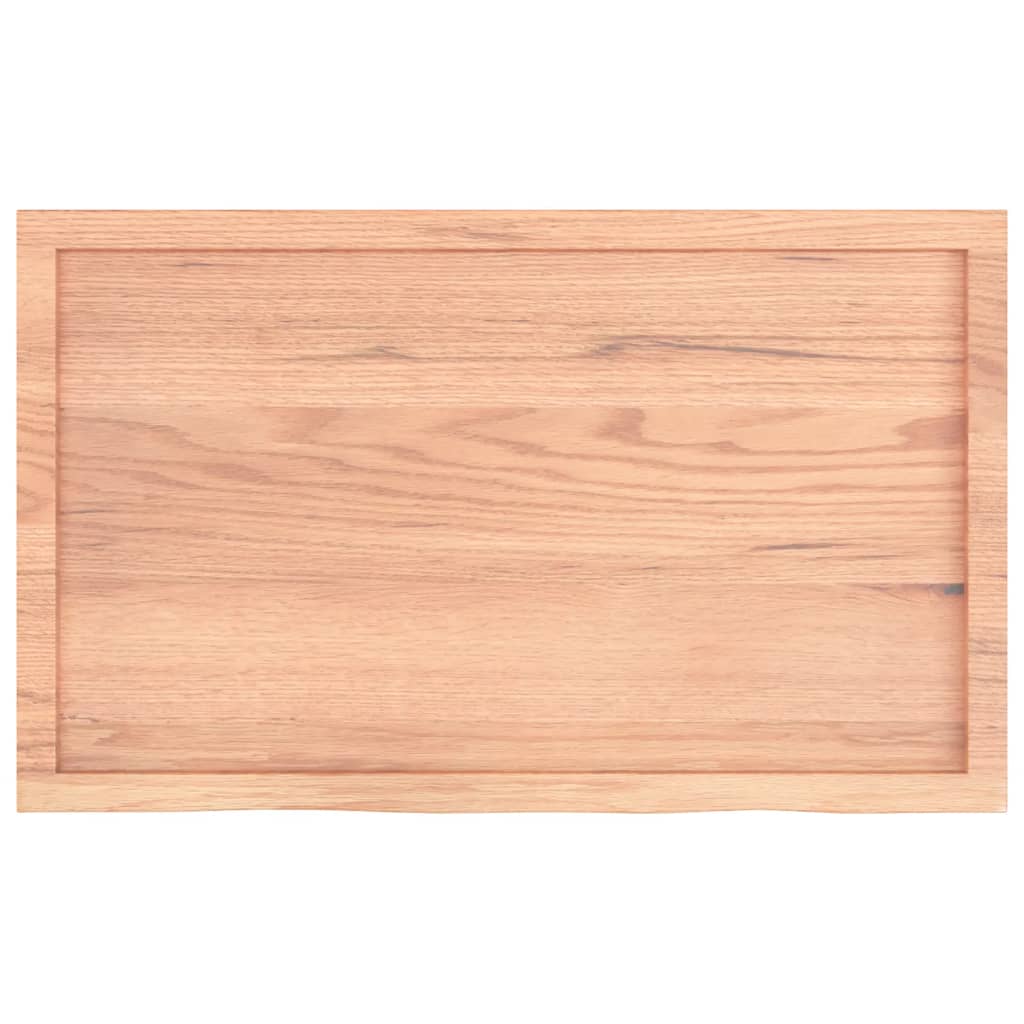Sieninė lentyna, šviesiai ruda, 100x60x(2-6) cm, ąžuolo masyvas