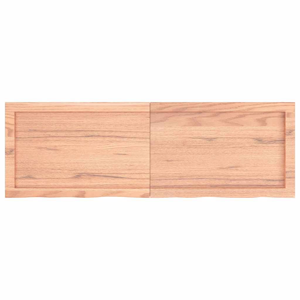 Sieninė lentyna, šviesiai ruda, 120x40x(2-4) cm, ąžuolo masyvas