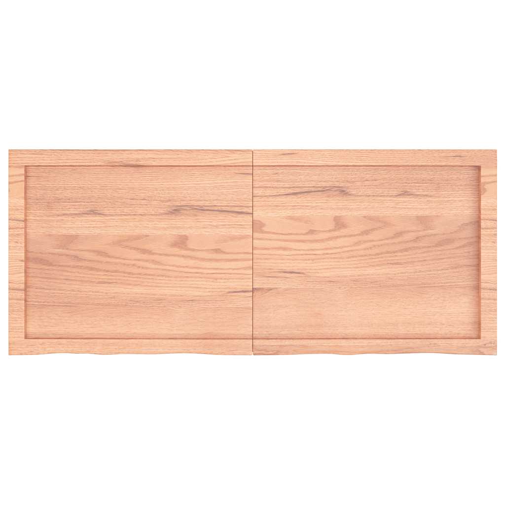 Sieninė lentyna, šviesiai ruda, 120x50x(2-4) cm, ąžuolo masyvas