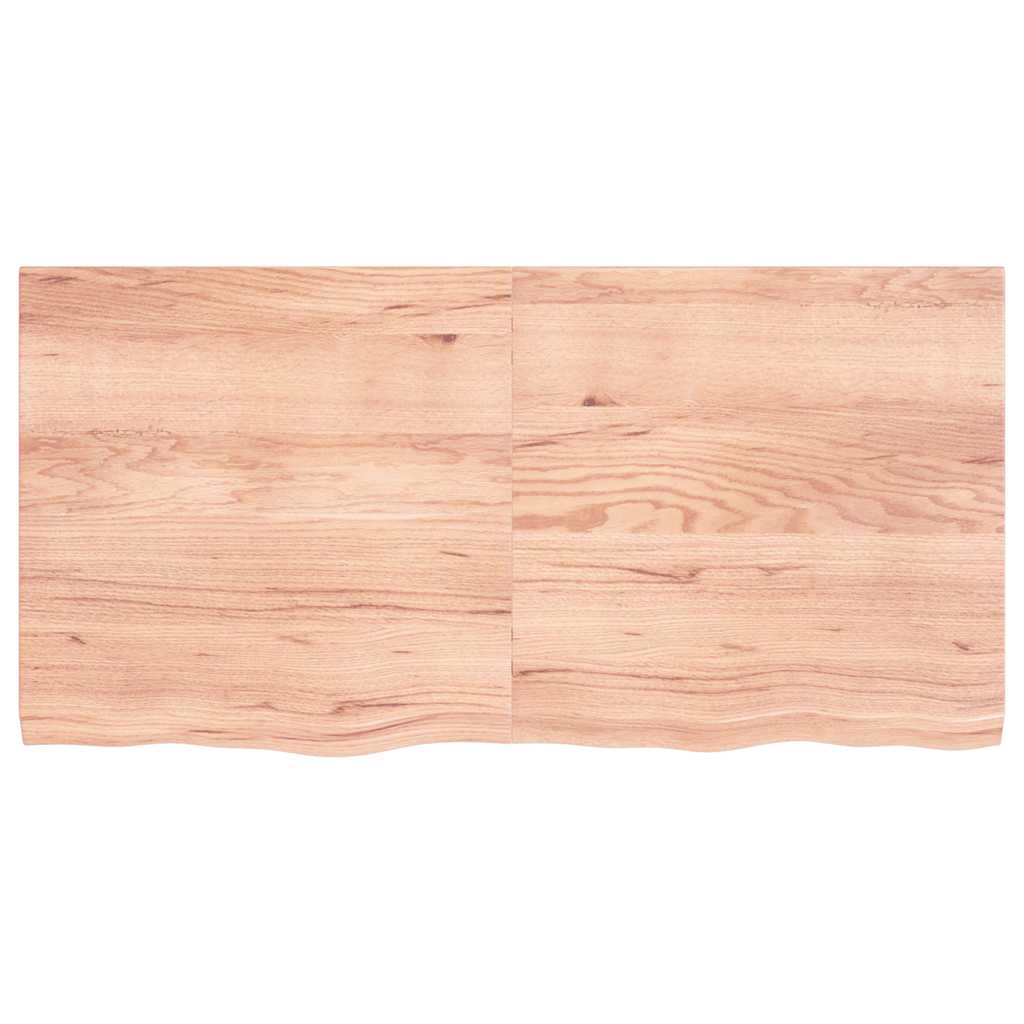 Sieninė lentyna, šviesiai ruda, 120x60x(2-4) cm, ąžuolo masyvas