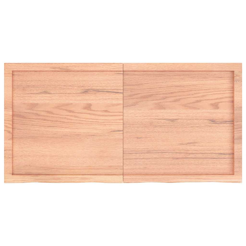 Sieninė lentyna, šviesiai ruda, 120x60x(2-6) cm, ąžuolo masyvas