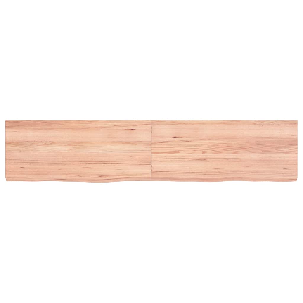 Sieninė lentyna, šviesiai ruda, 140x30x(2-4) cm, ąžuolo masyvas