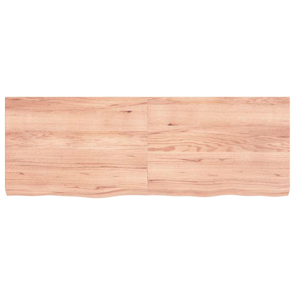 Sieninė lentyna, šviesiai ruda, 140x50x(2-6) cm, ąžuolo masyvas