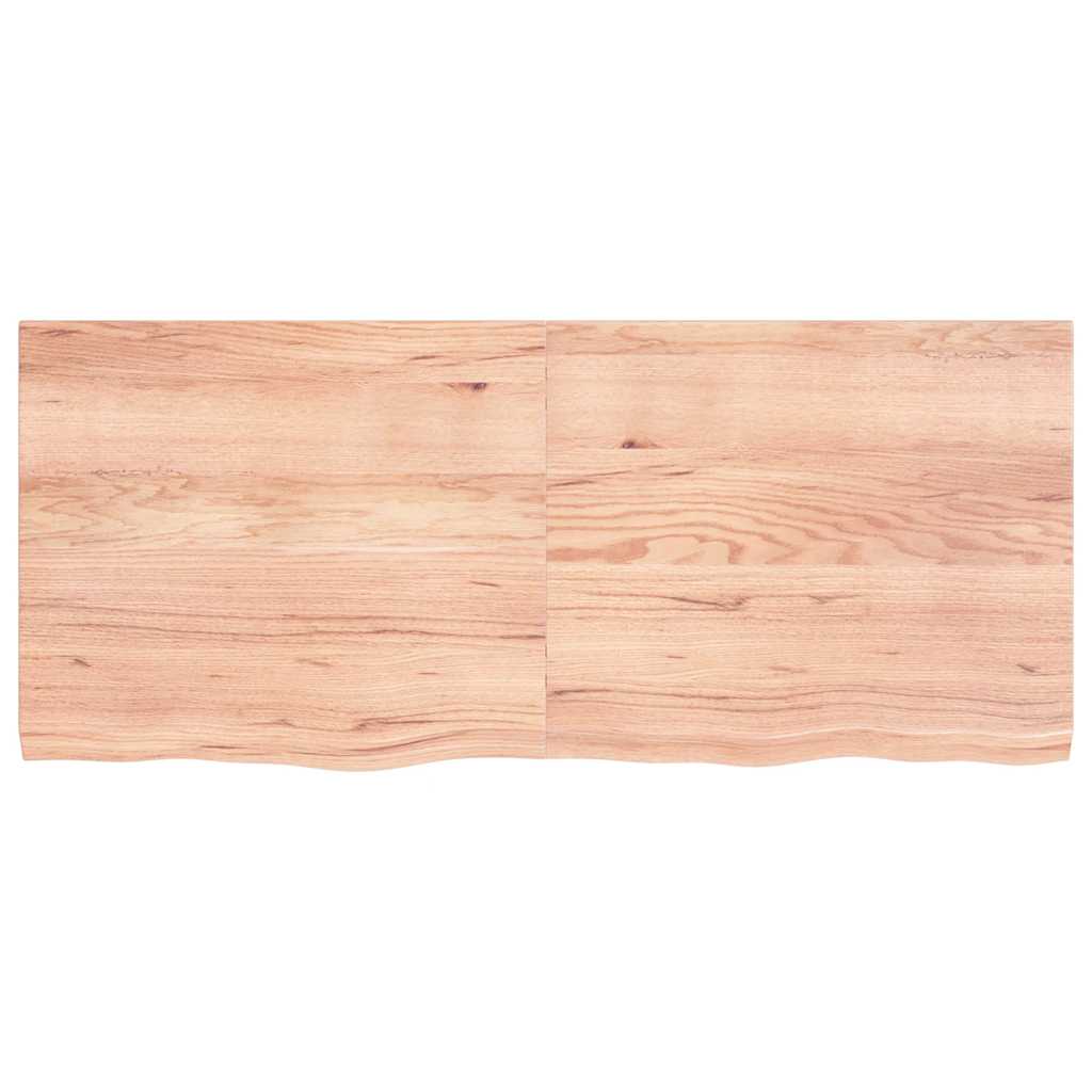 Sieninė lentyna, šviesiai ruda, 140x60x(2-4) cm, ąžuolo masyvas