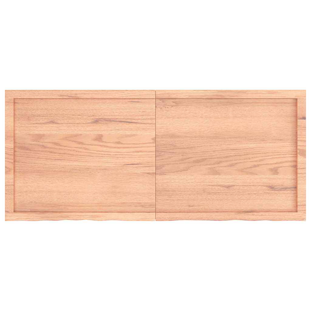 Sieninė lentyna, šviesiai ruda, 140x60x(2-6) cm, ąžuolo masyva6