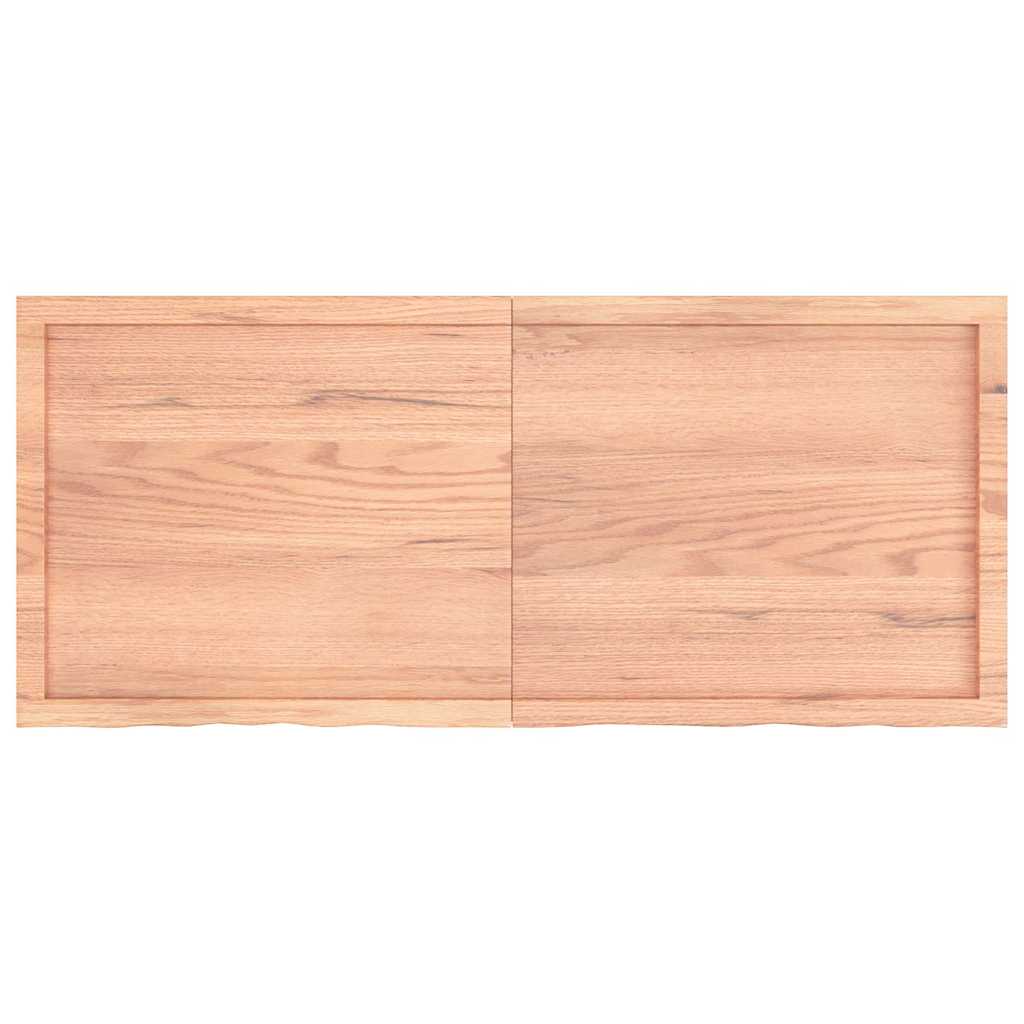 Sieninė lentyna, šviesiai ruda, 140x60x(2-6) cm, ąžuolo masyva6