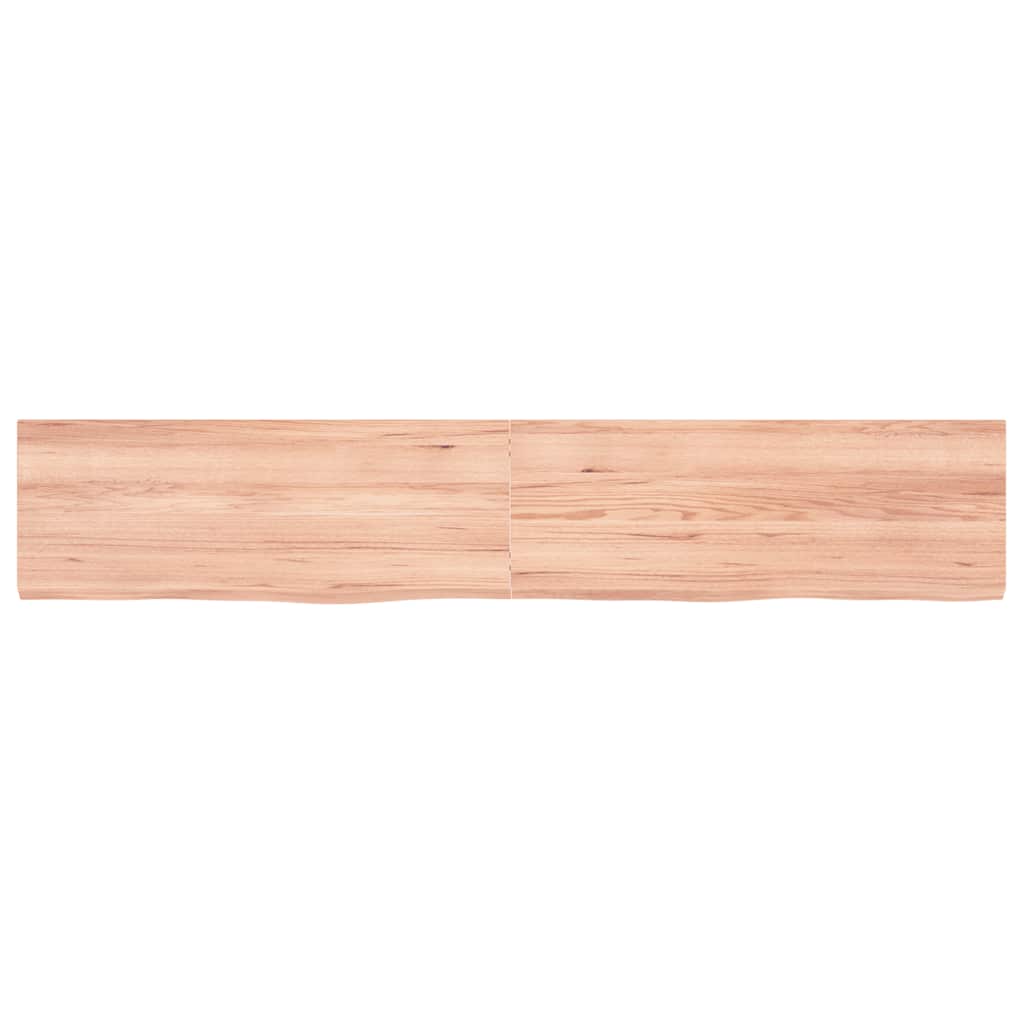 Sieninė lentyna, šviesiai ruda, 160x30x(2-4) cm, ąžuolo masyvas