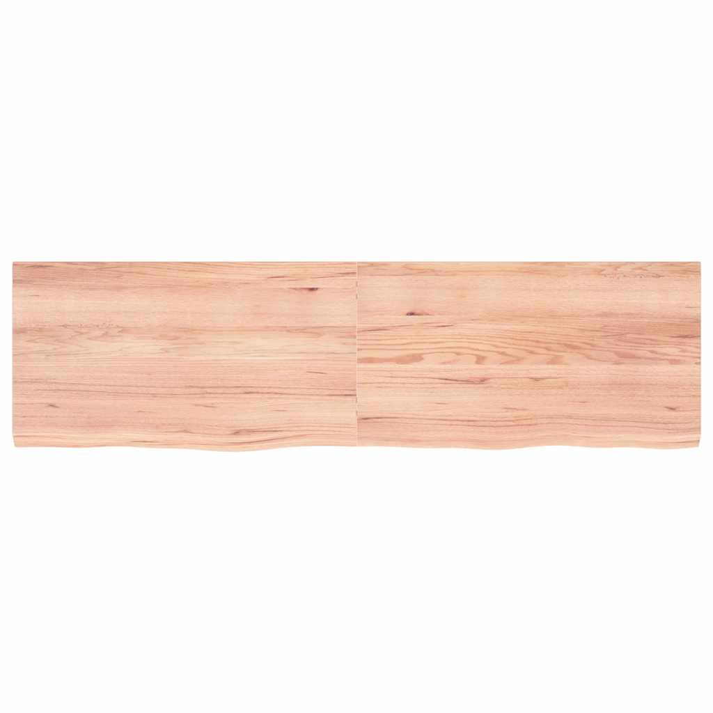 Sieninė lentyna, šviesiai ruda, 180x50x(2-4) cm, ąžuolo masyvas