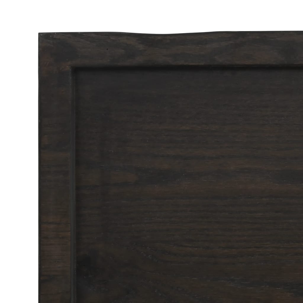 Sieninė lentyna, tamsiai ruda, 60x30x(2-6) cm, ąžuolo masyvas