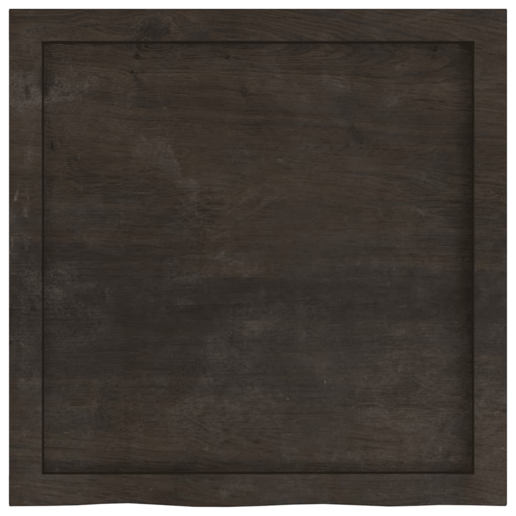 Sieninė lentyna, tamsiai ruda, 60x60x(2-4) cm, ąžuolo masyvas