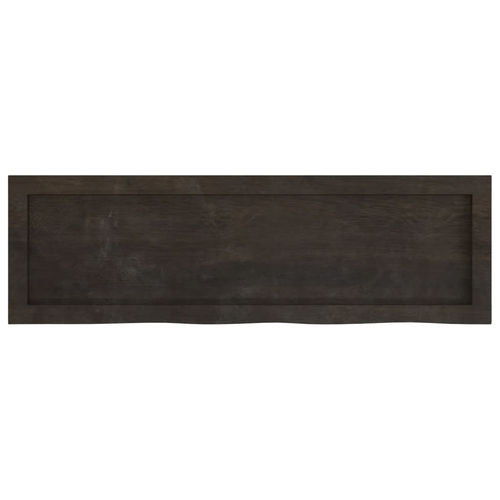 Sieninė lentyna, tamsiai ruda, 100x30x(2-4) cm, ąžuolo masyvas