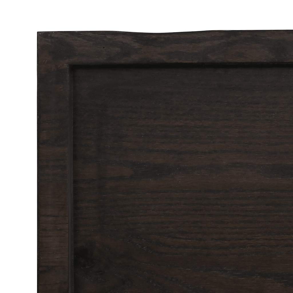 Sieninė lentyna, tamsiai ruda, 140x60x(2-4) cm, ąžuolo masyvas