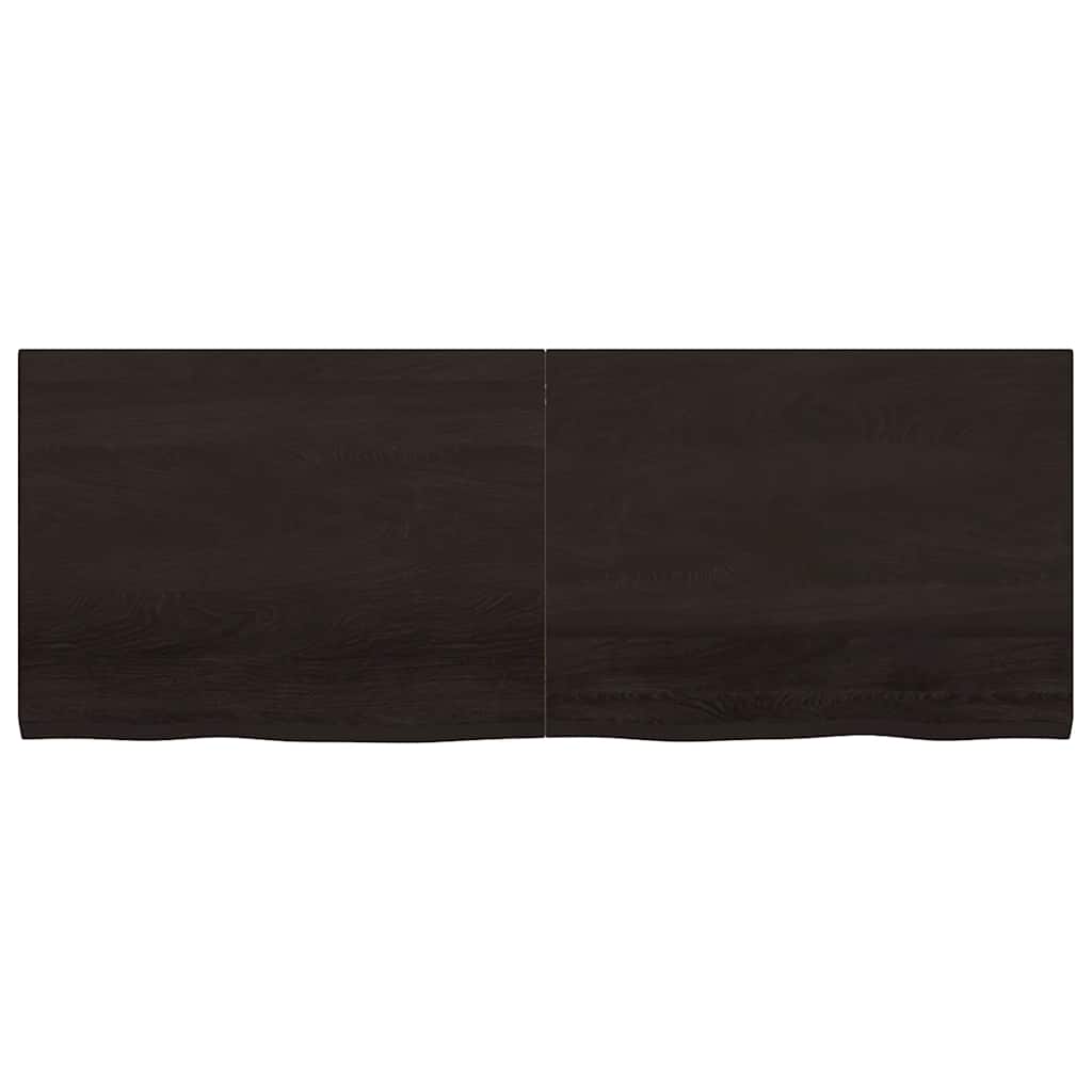 Sieninė lentyna, tamsiai ruda, 160x60x(2-4) cm, ąžuolo masyvas