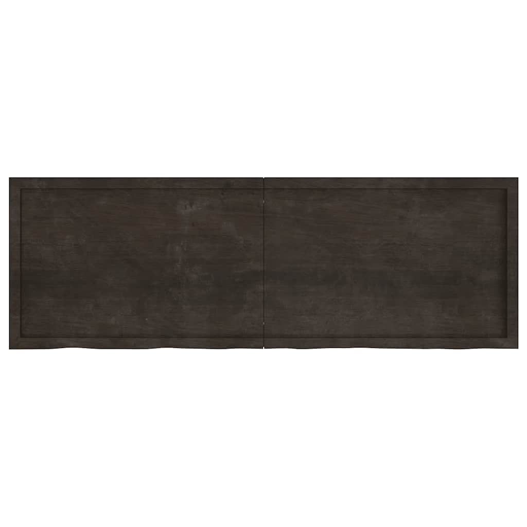 Sieninė lentyna, tamsiai ruda, 180x60x(2-4) cm, ąžuolo masyvas