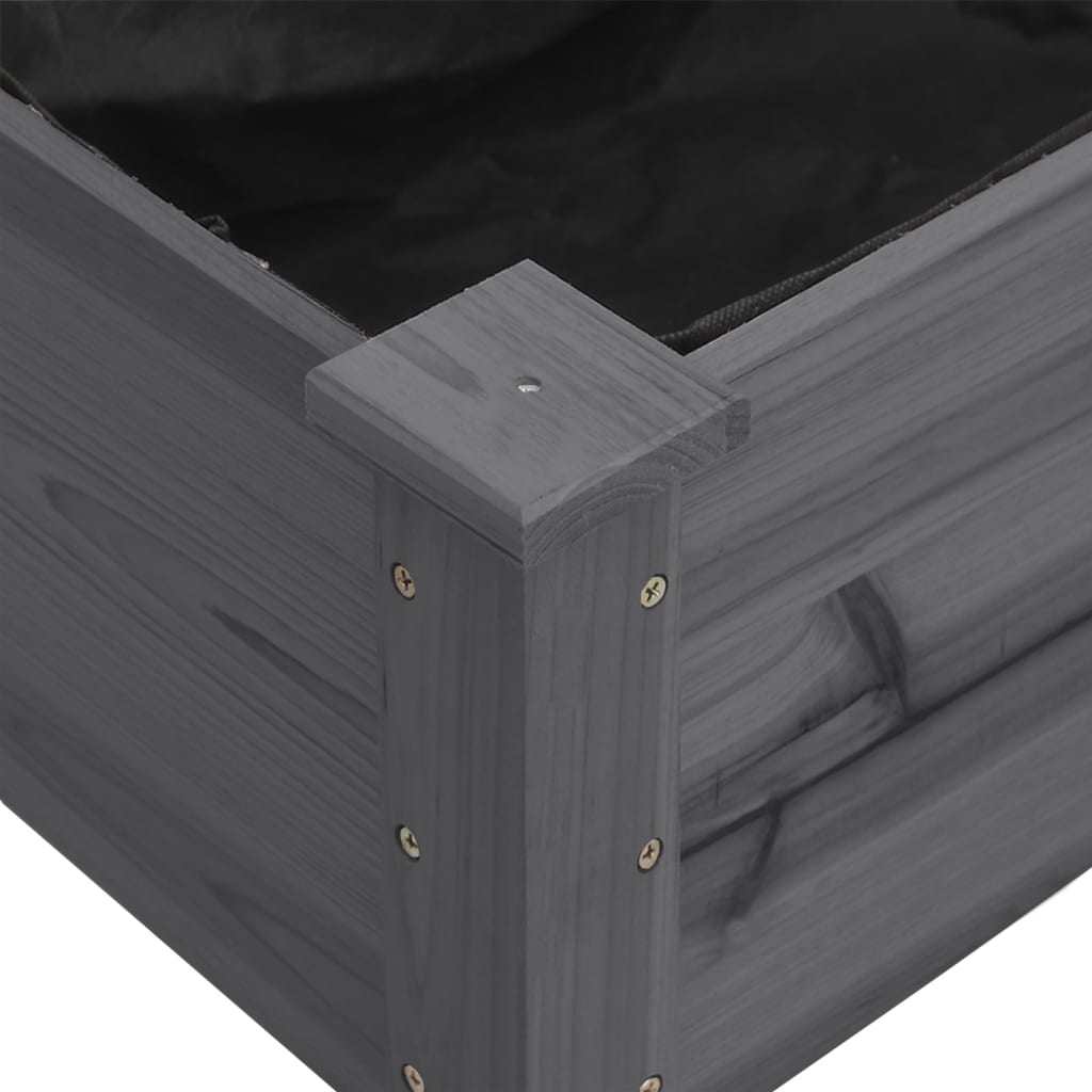 Lovelis su įdėklu, pilkas, 118x59x76cm, eglės medienos masyvas