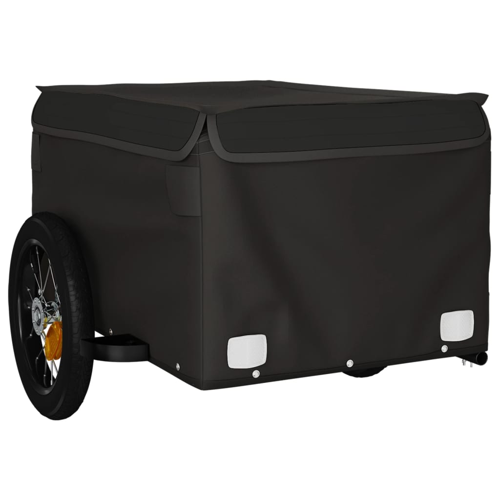 Dviračio priekaba, juodos spalvos, 30kg, geležis