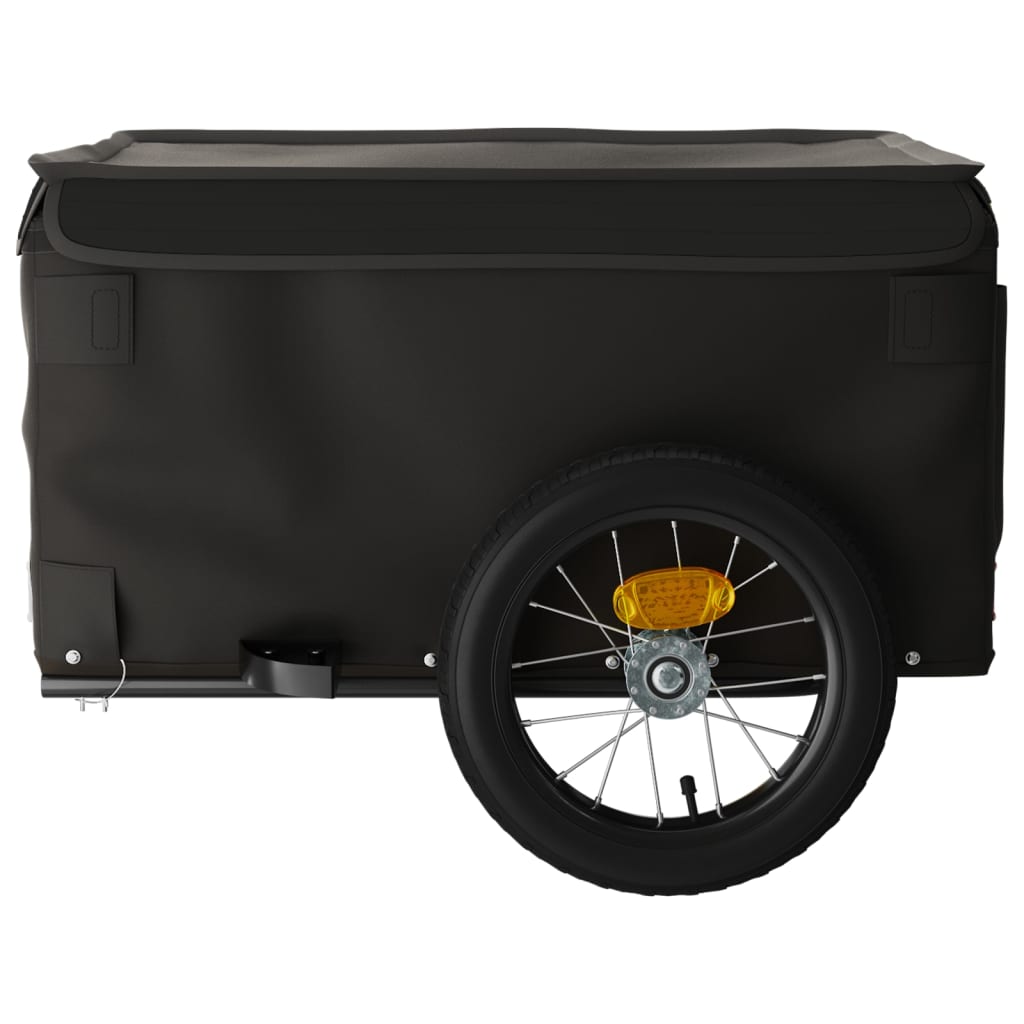 Dviračio priekaba, juodos spalvos, 30kg, geležis